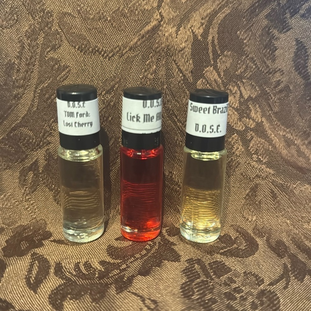 3 Sweet Smelling Roll-On Dram Bottles Tester Fragrance Oils E